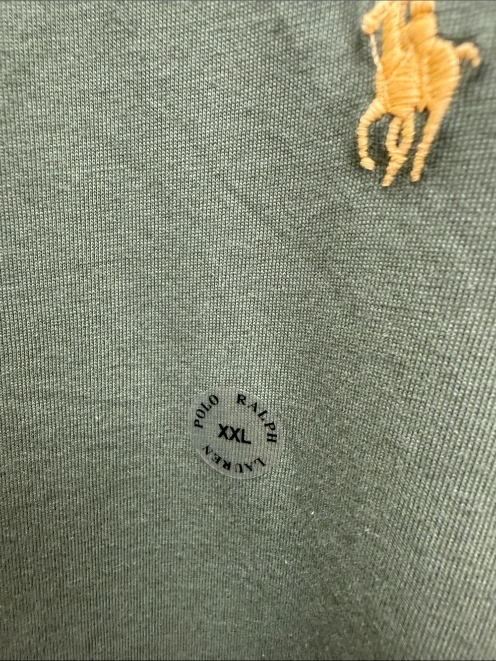 Polo by Ralph Lauren Olive Long-Sleeve Crew Shirt with Yellow Pony